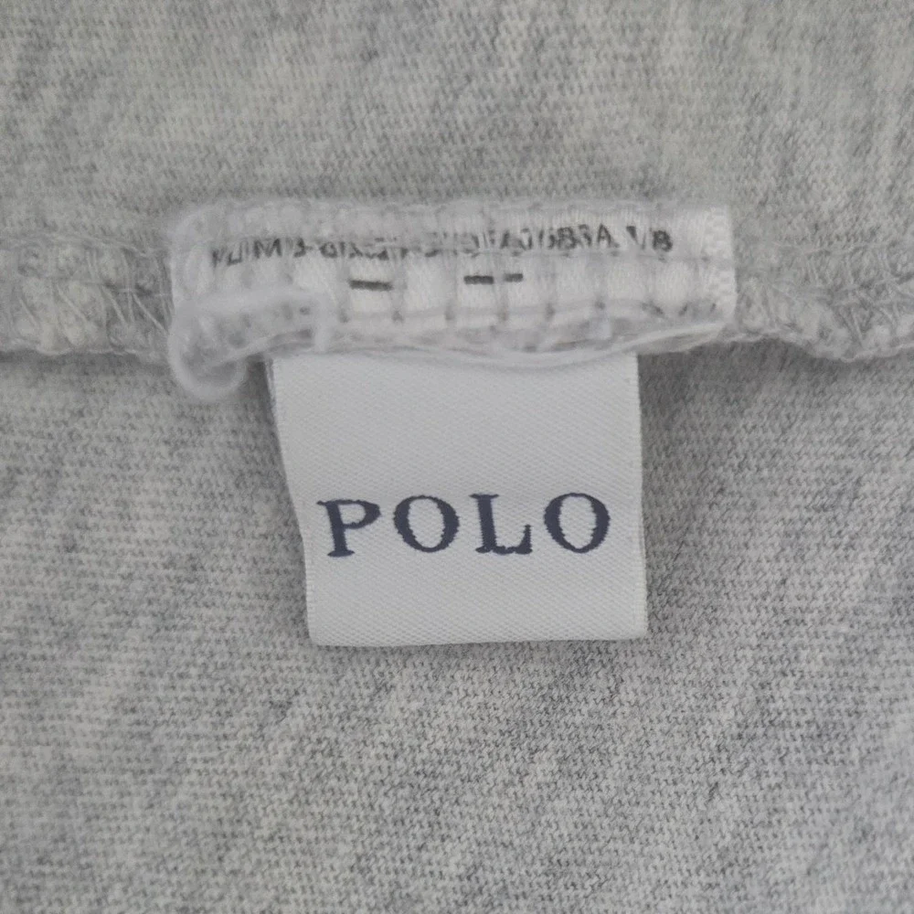 Polo Ralph Lauren Heather Grey V-Neck Long Sleeve T-Shirt Classic Fit Sz XXL